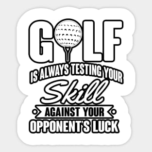 Golf testing your skills Sticker